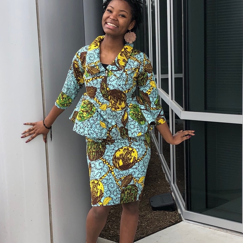 African Ankara women 2 set of top and skirt